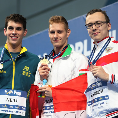 Thomas Neill claims a silver medal on the opening night.