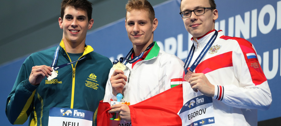 Thomas Neill claims a silver medal on the opening night.