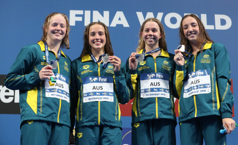 The Women's 4x200m Freestyle Relay claims silver. 